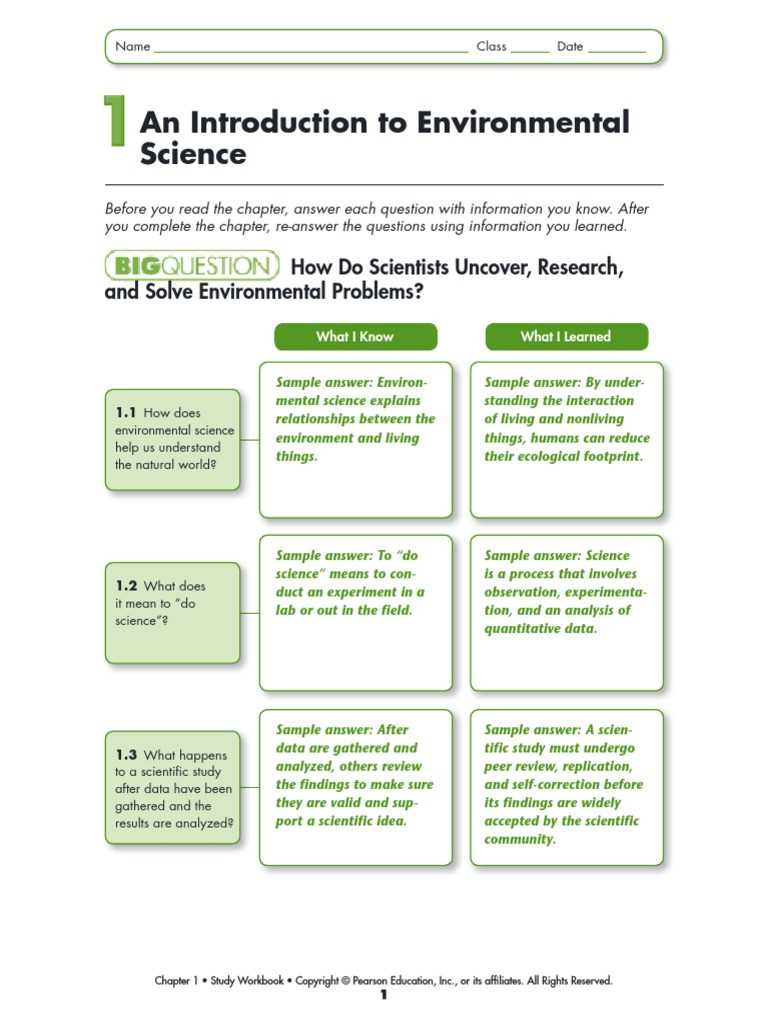 pearson environmental science answers