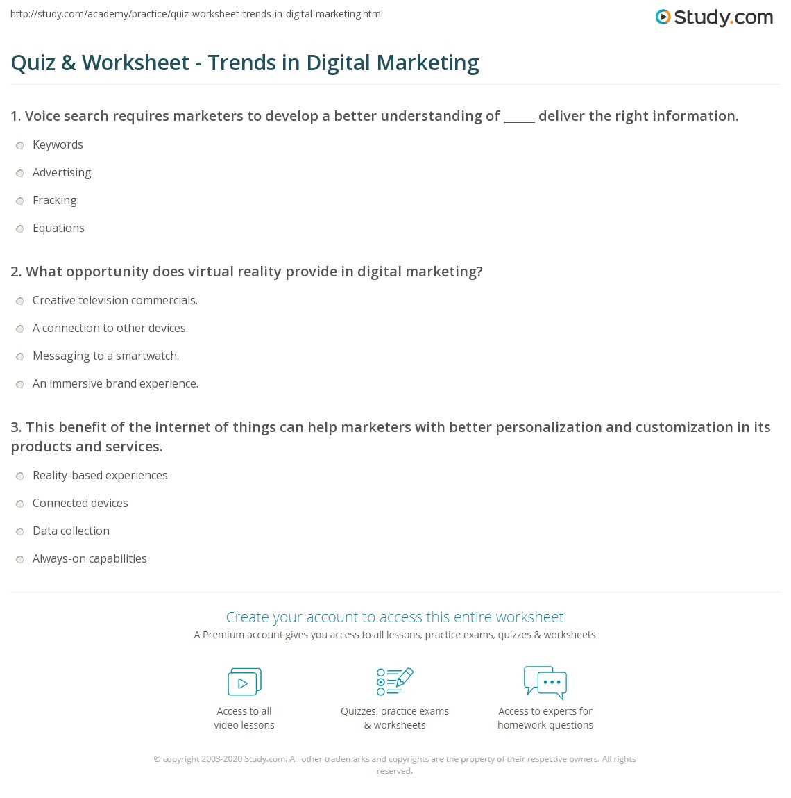 digital marketing exam questions and answers