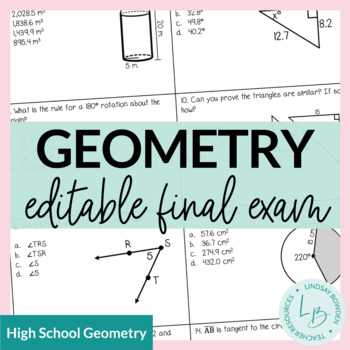 geometry quarter 3 exam review answers