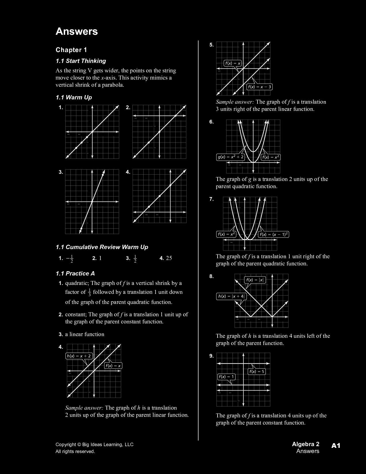 integrated mathematics 2 student journal answers