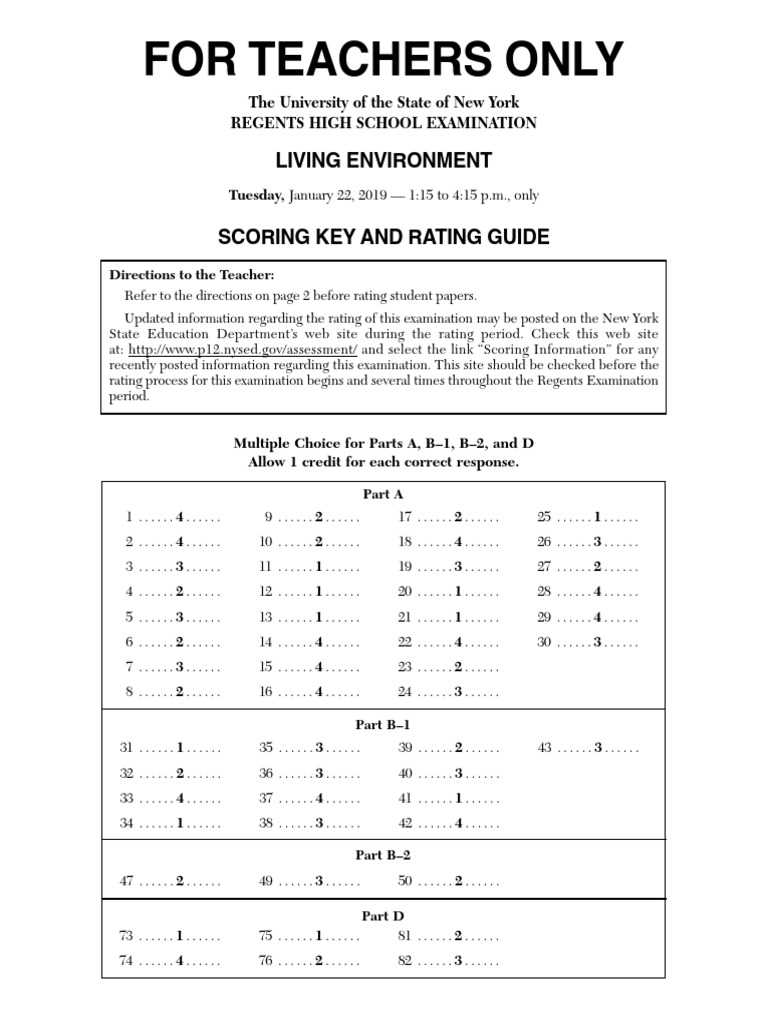 june 2009 living environment regents exam answers