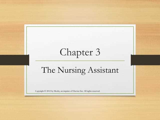 cna chapter 3 exam answers