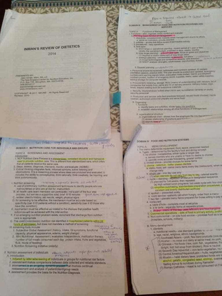 registered dietitian exam review