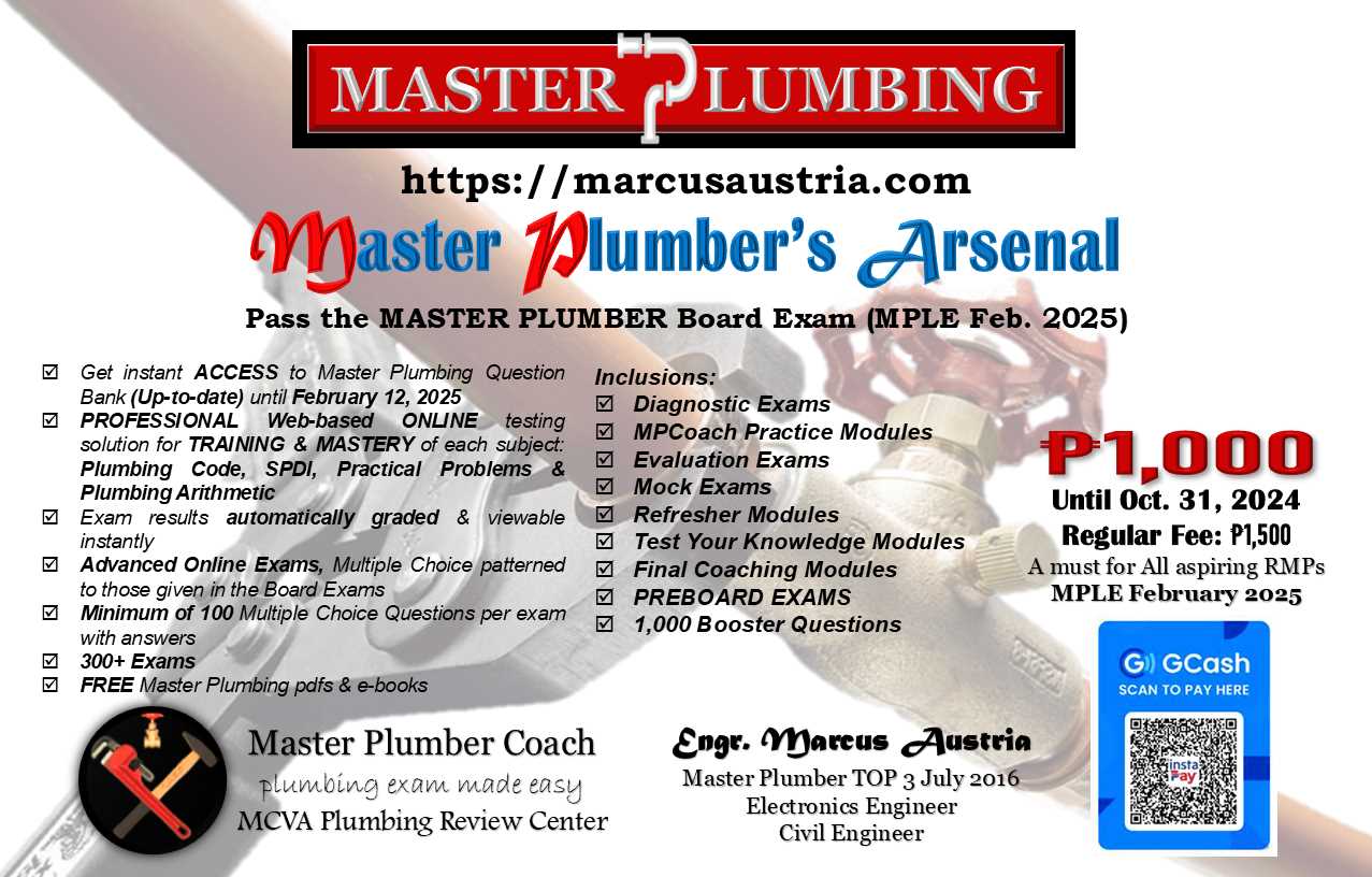 plumbing exam questions and answers