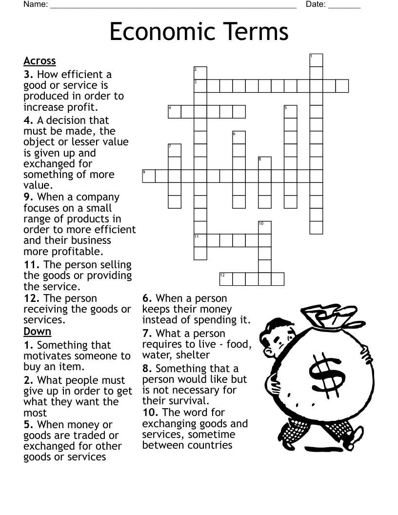 economic choices and systems key terms crossword puzzle answers