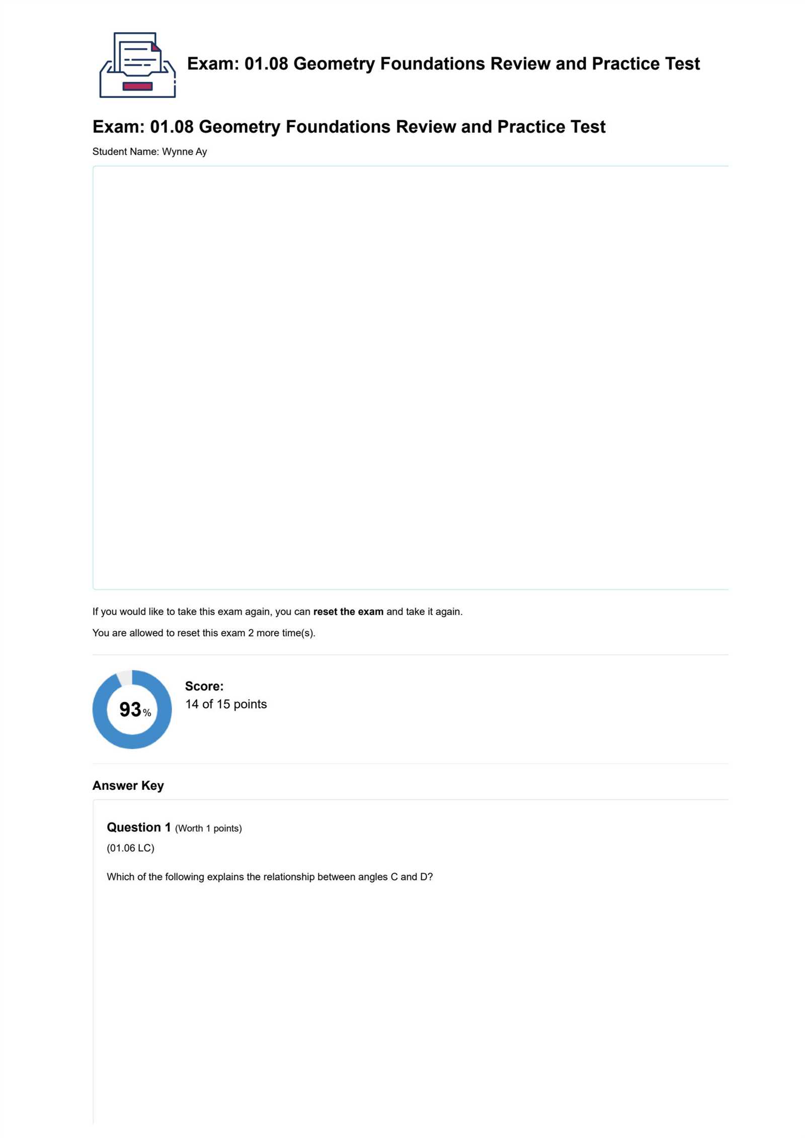 flvs geometry segment 2 exam answer key