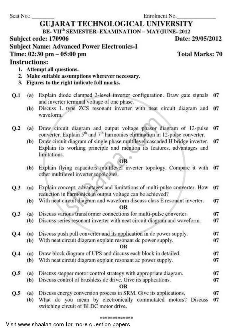 electronics exam questions and answers