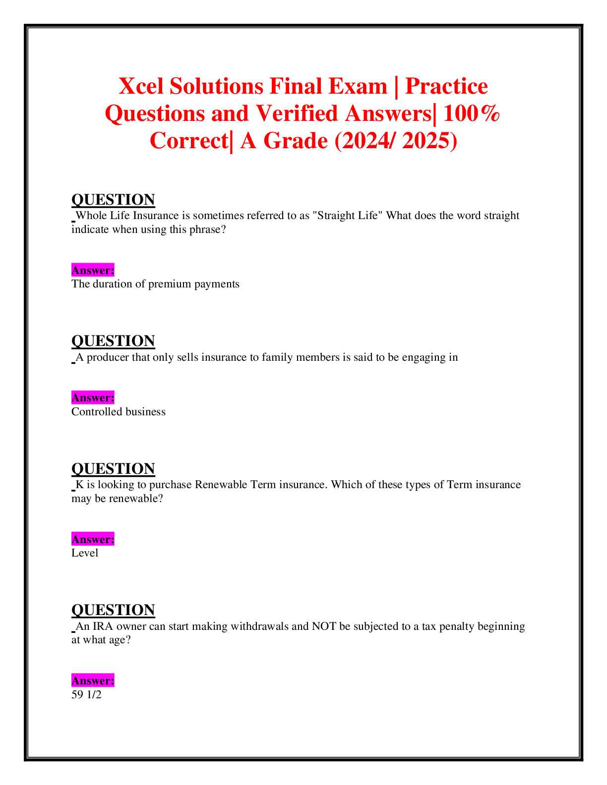 entrepreneurship final exam questions and answers 2025