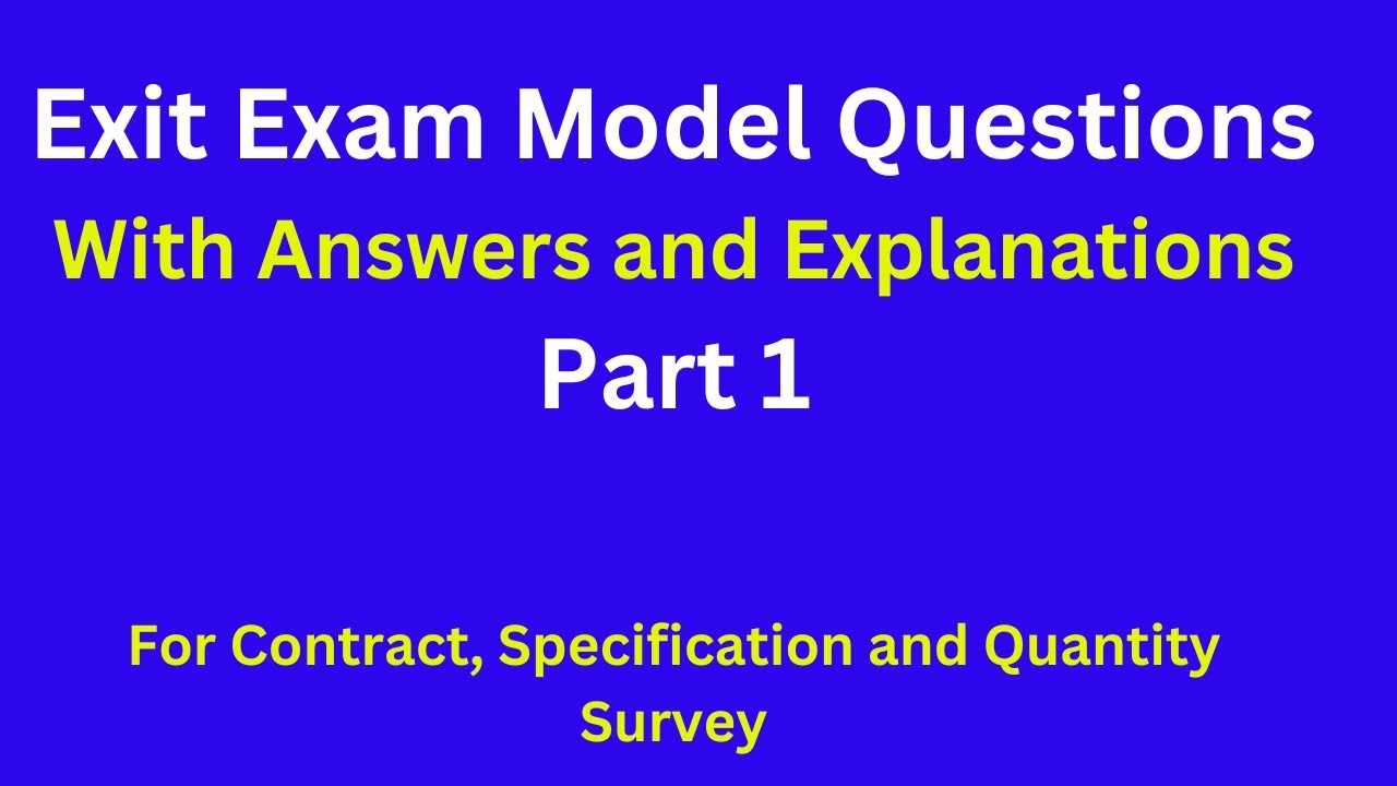 exit exam questions and answers