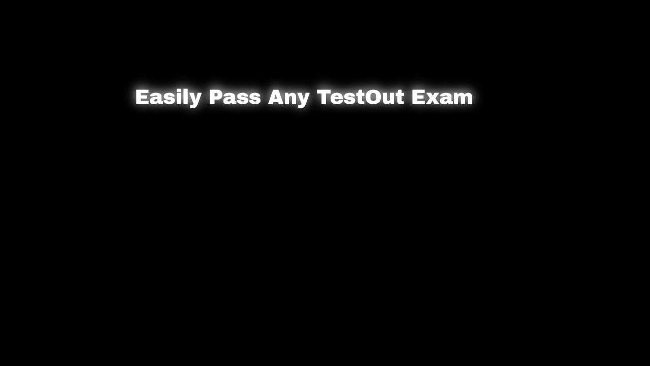 testout certification exam answers