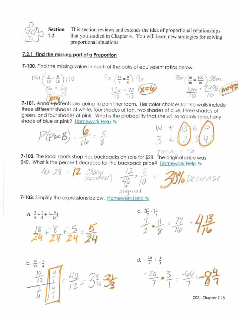 course 2 chapter 2 percents answer key