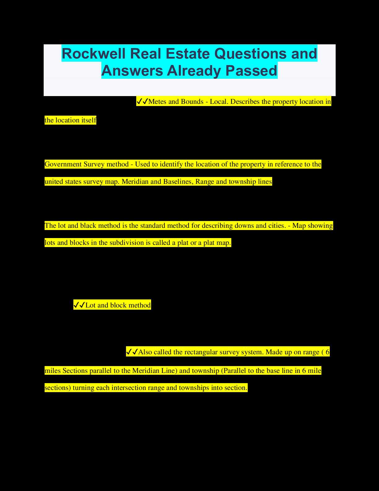 rockwell institute final exam answers