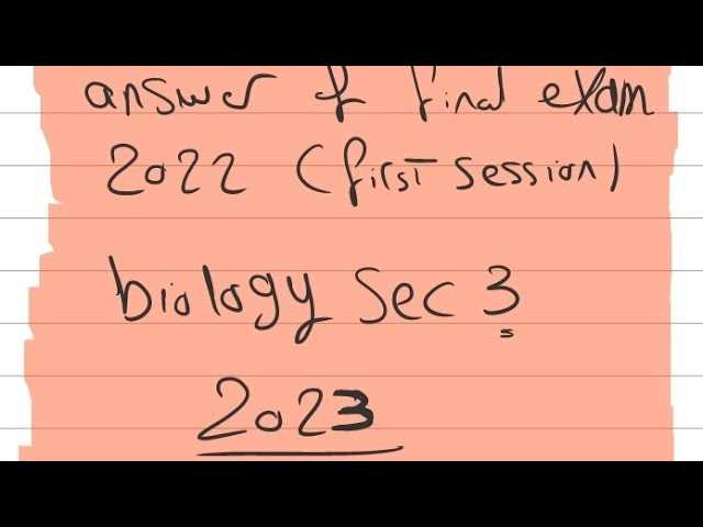 final exam review biology answers