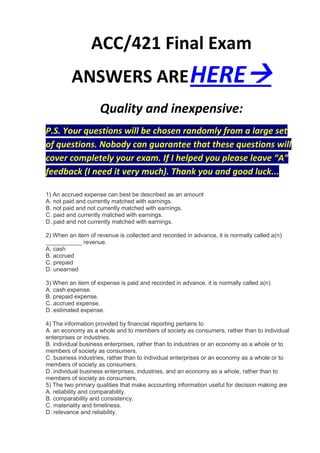 financial reporting exam questions and answers