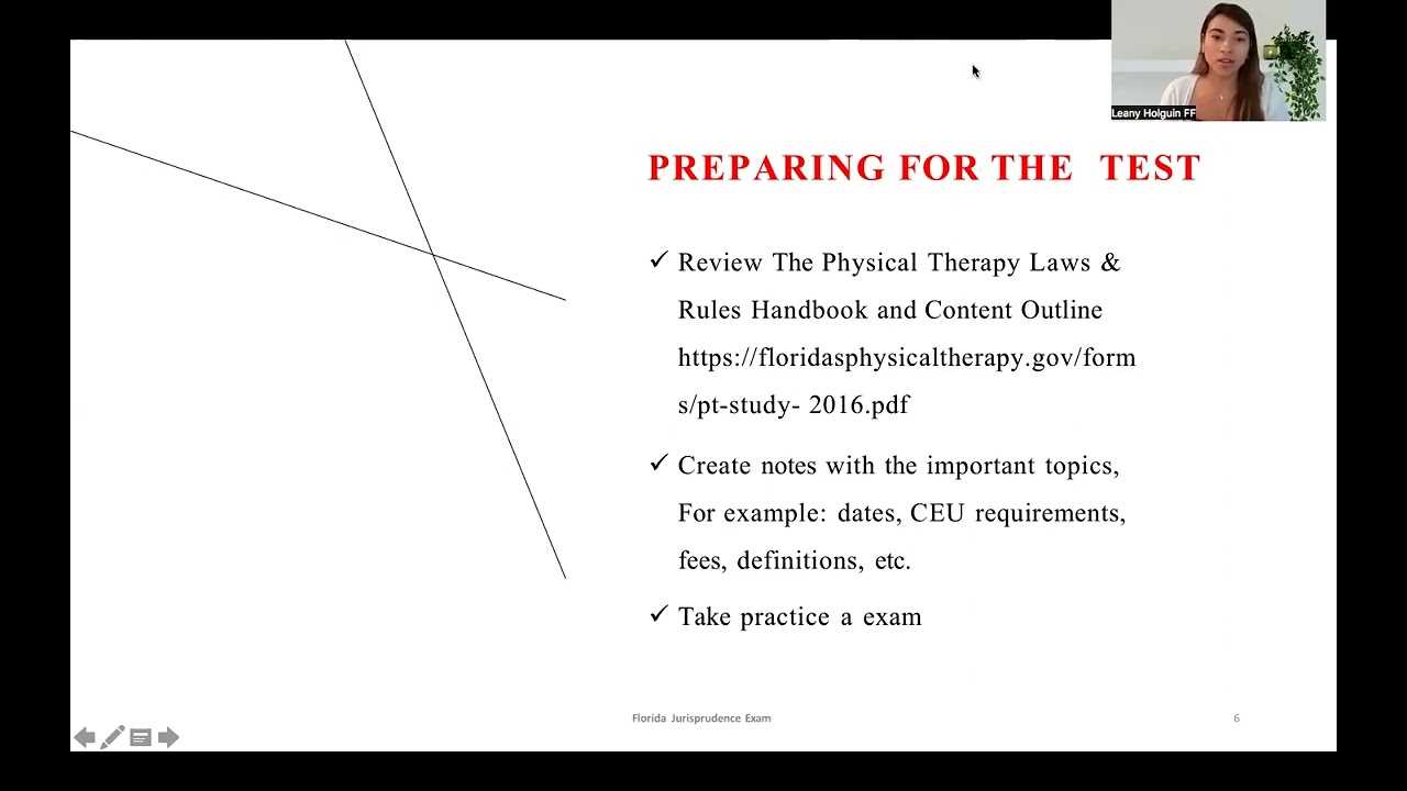 florida law exam physical therapy