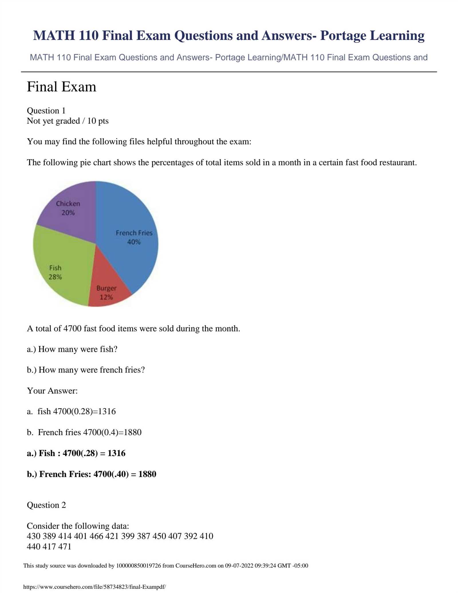 limespring math 110 final exam answers