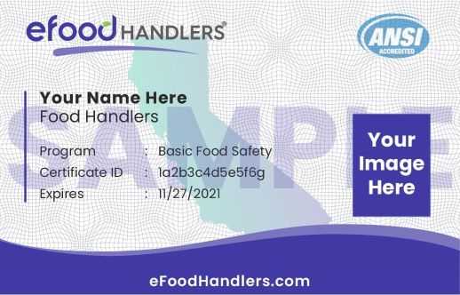 food handlers card exam answers