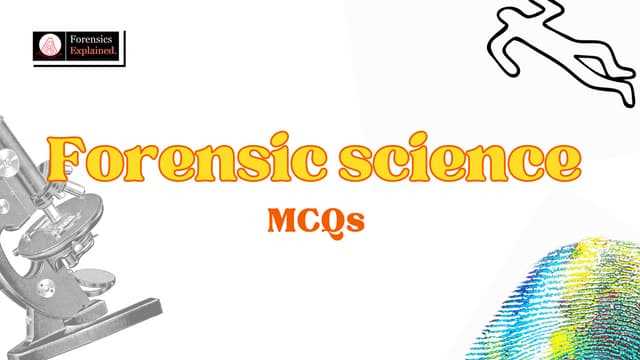 forensic science midterm exam answers