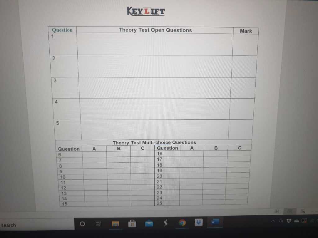 forklift exam answers