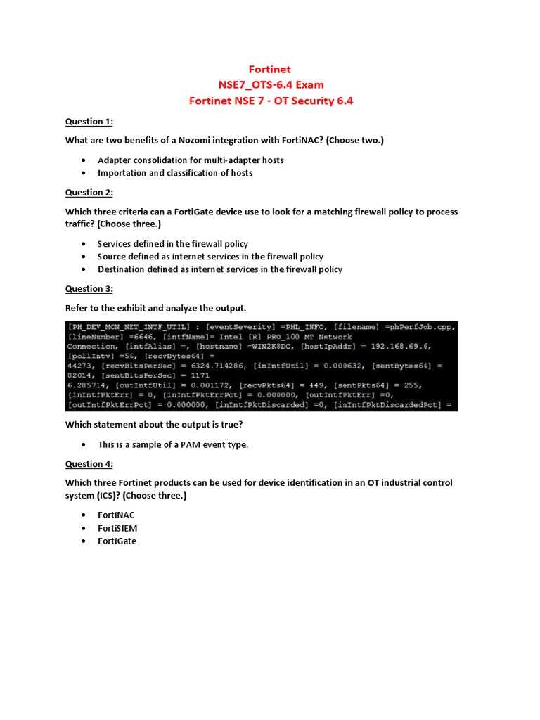 fortigate 7.4 operator exam answers