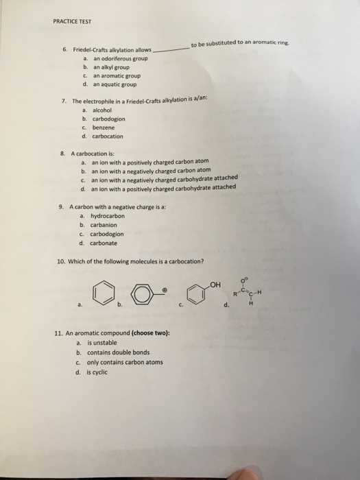 organic chemistry practice exam