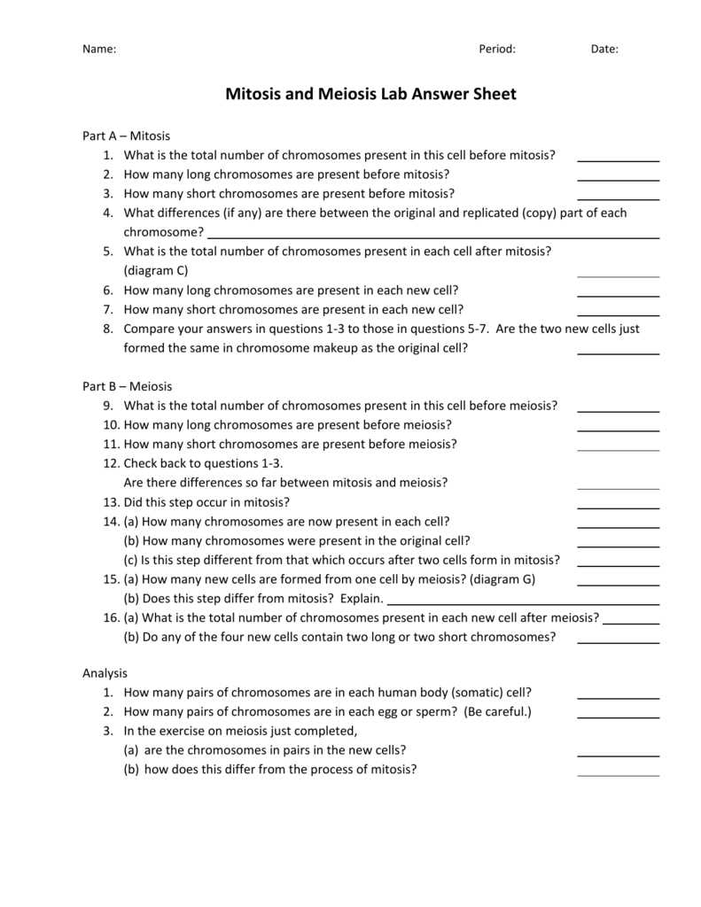 lab three mitosis and meiosis answer key