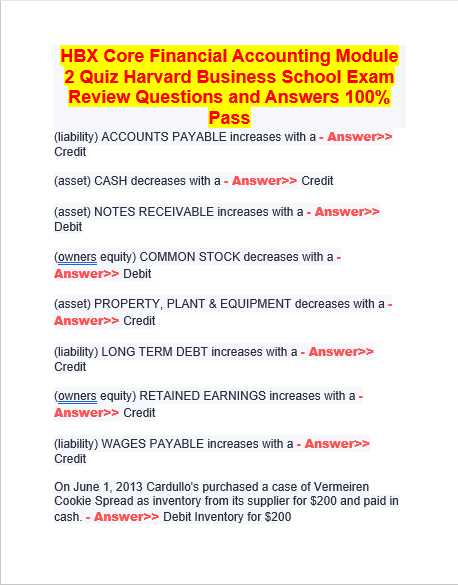 hbx core final exam answers