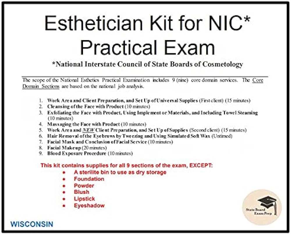 free esthetician practice exam