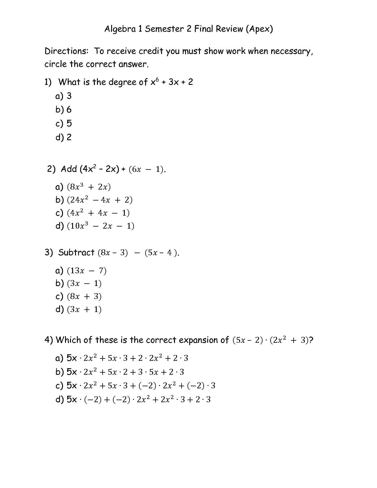 apex geometry semester 2 exam answers