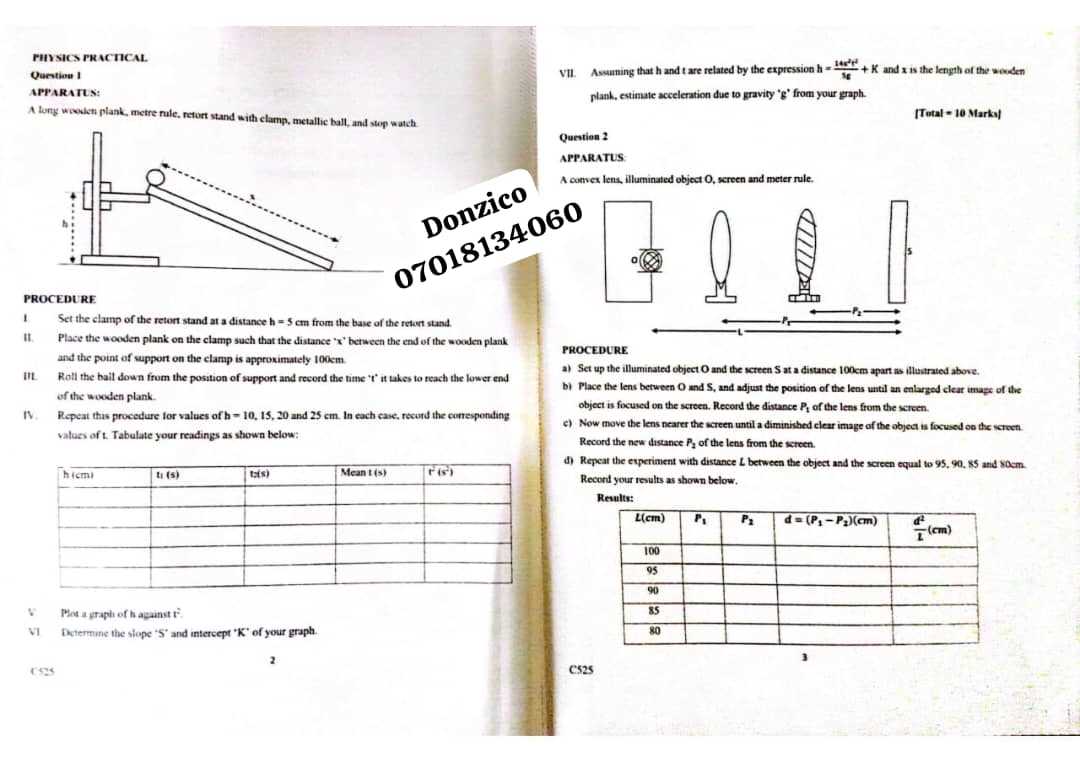 physics practical exam questions and answers