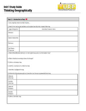 ap human geography chapter 1 study guide answers