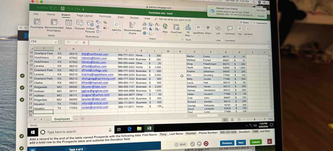 excel module 3 sam exam answers