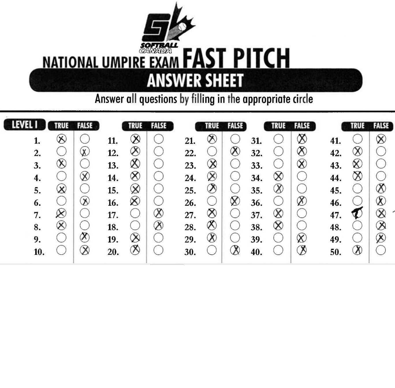 nfhs softball exam answers 2025