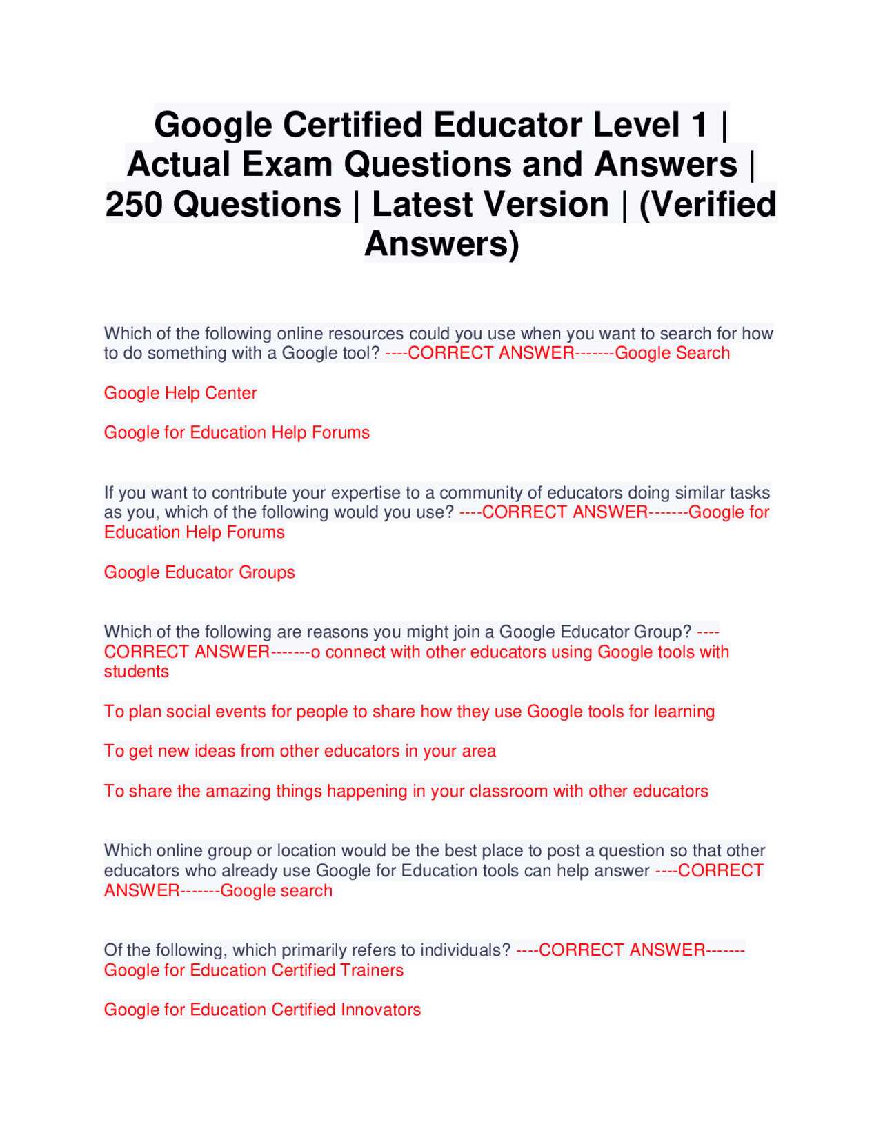 it exams answers