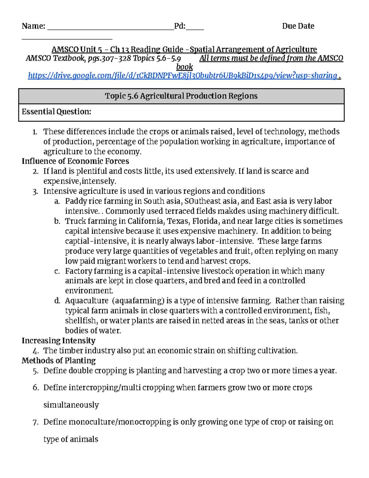 ap human geography chapter 13 test answers