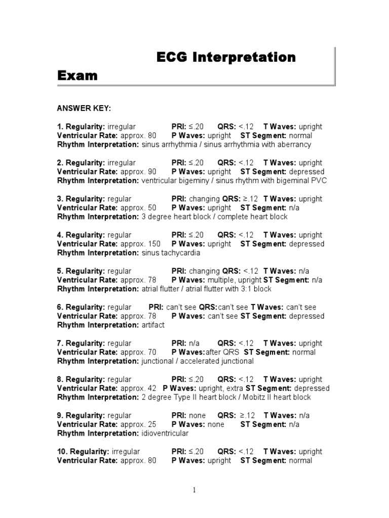 ecg academy level 1 final exam answers