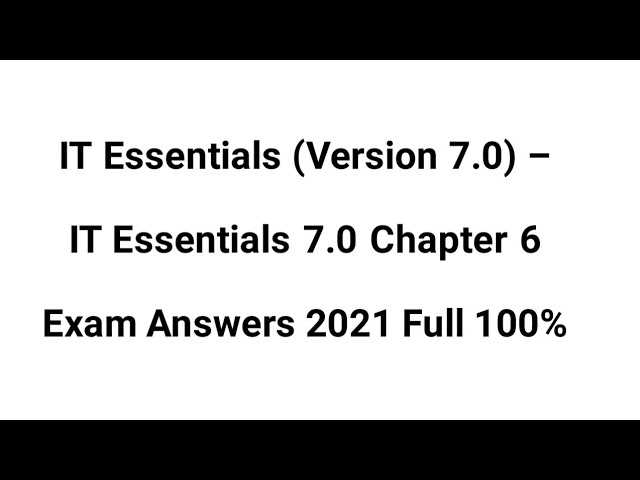 cisco ite chapter 6 exam answers