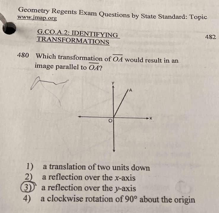 geometry regents exam questions by state standard topic answers