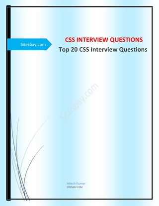 css3 interview questions and answers for experienced