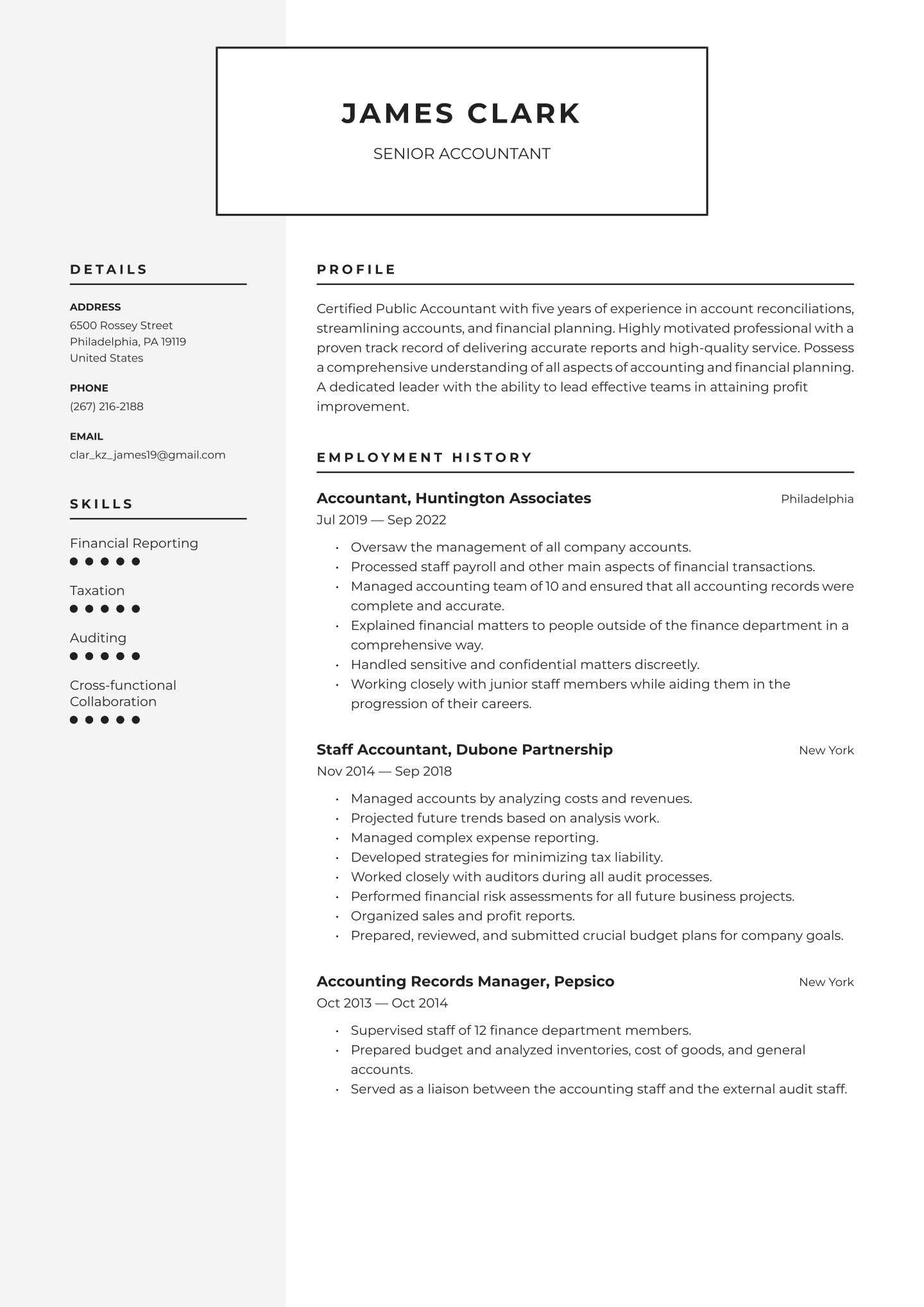 bank examiner resume