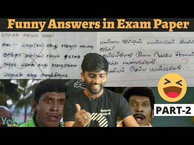 funny exam answers in tamil