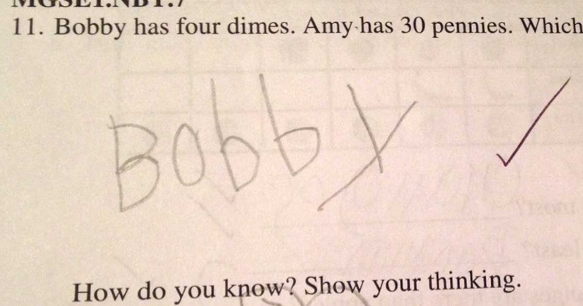 funny math exam answers