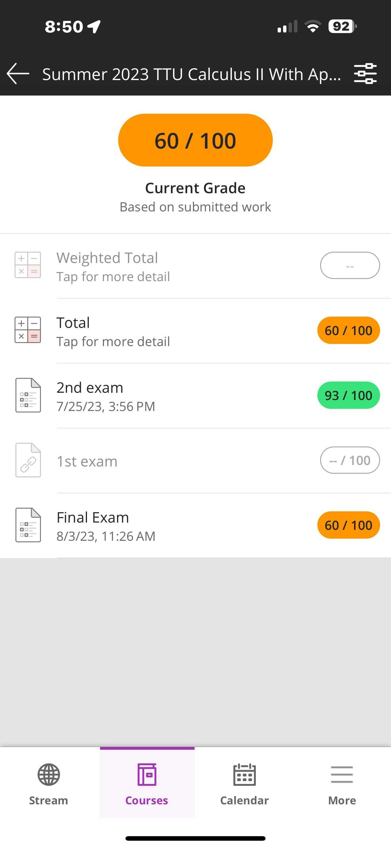 ttu final exam