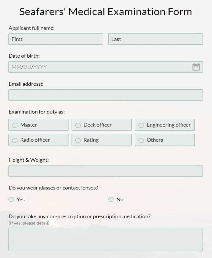 generic physical exam form