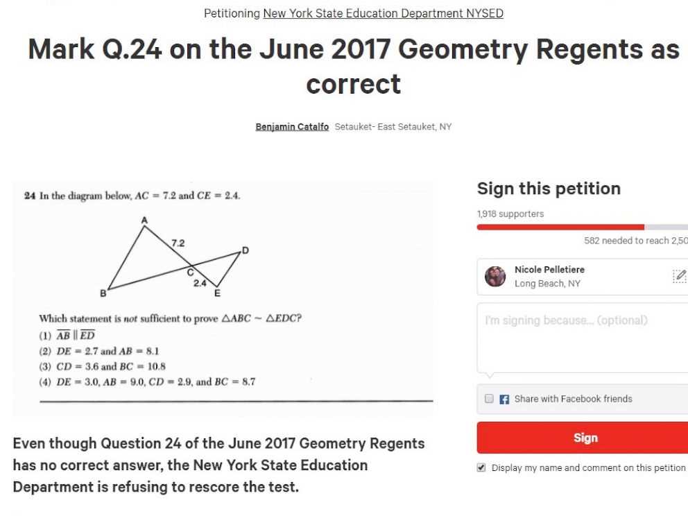 geometry regents answers