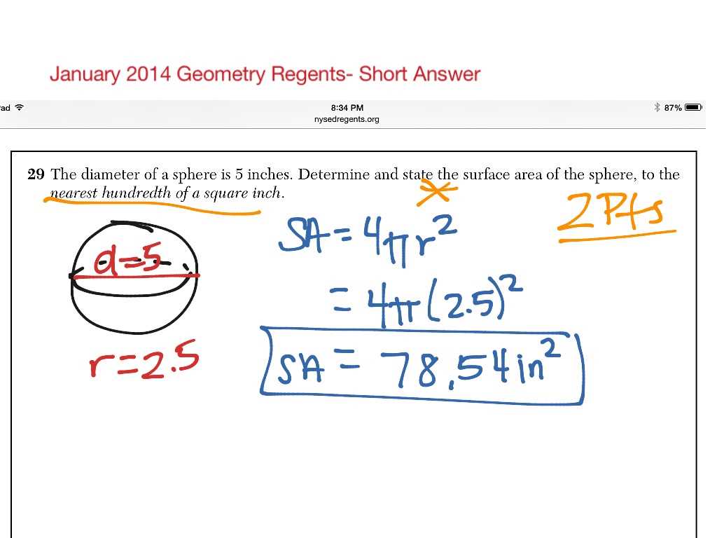 geometry regents answers