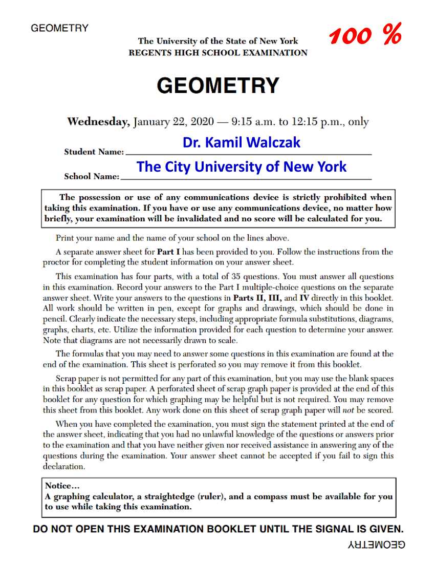 geometry regents exam questions by state standard topic answers