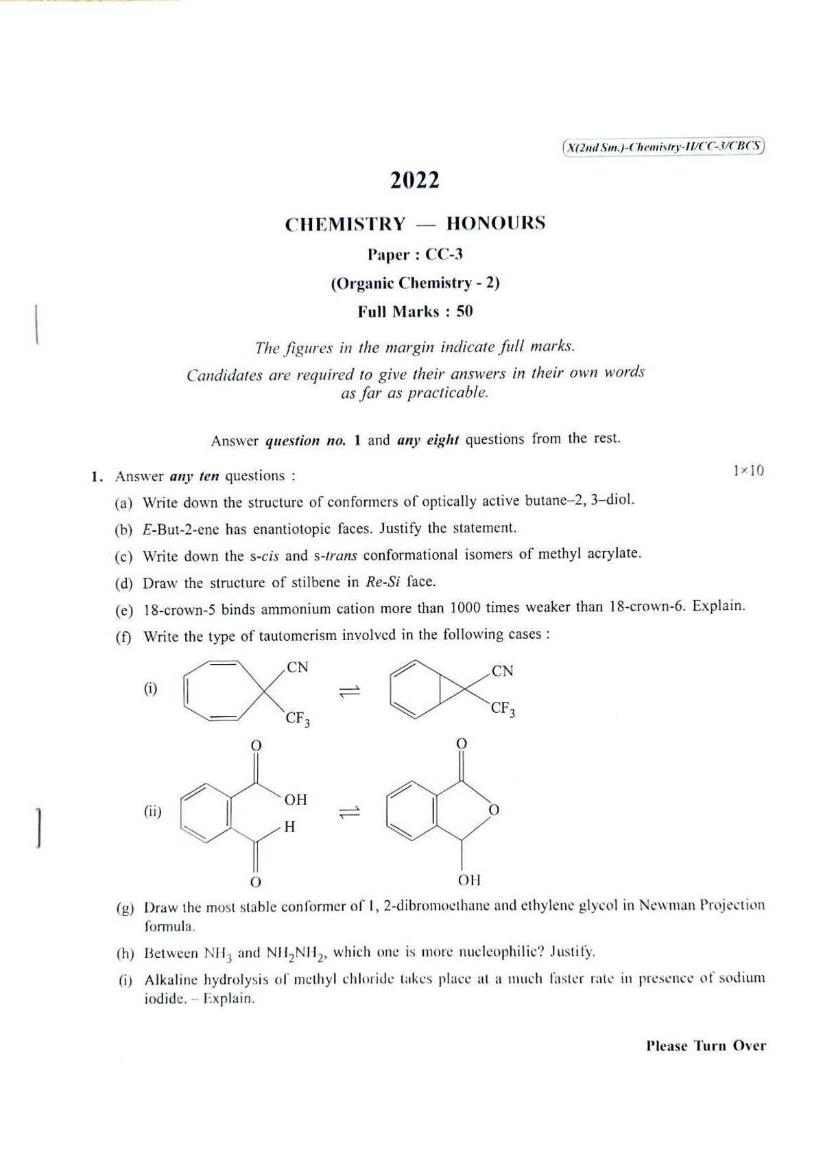 chemistry semester 2 exam answers