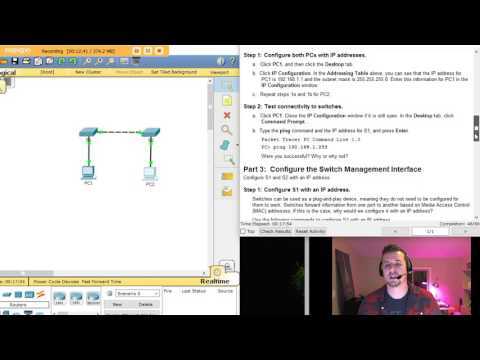 packet tracer configuring initial switch settings answers