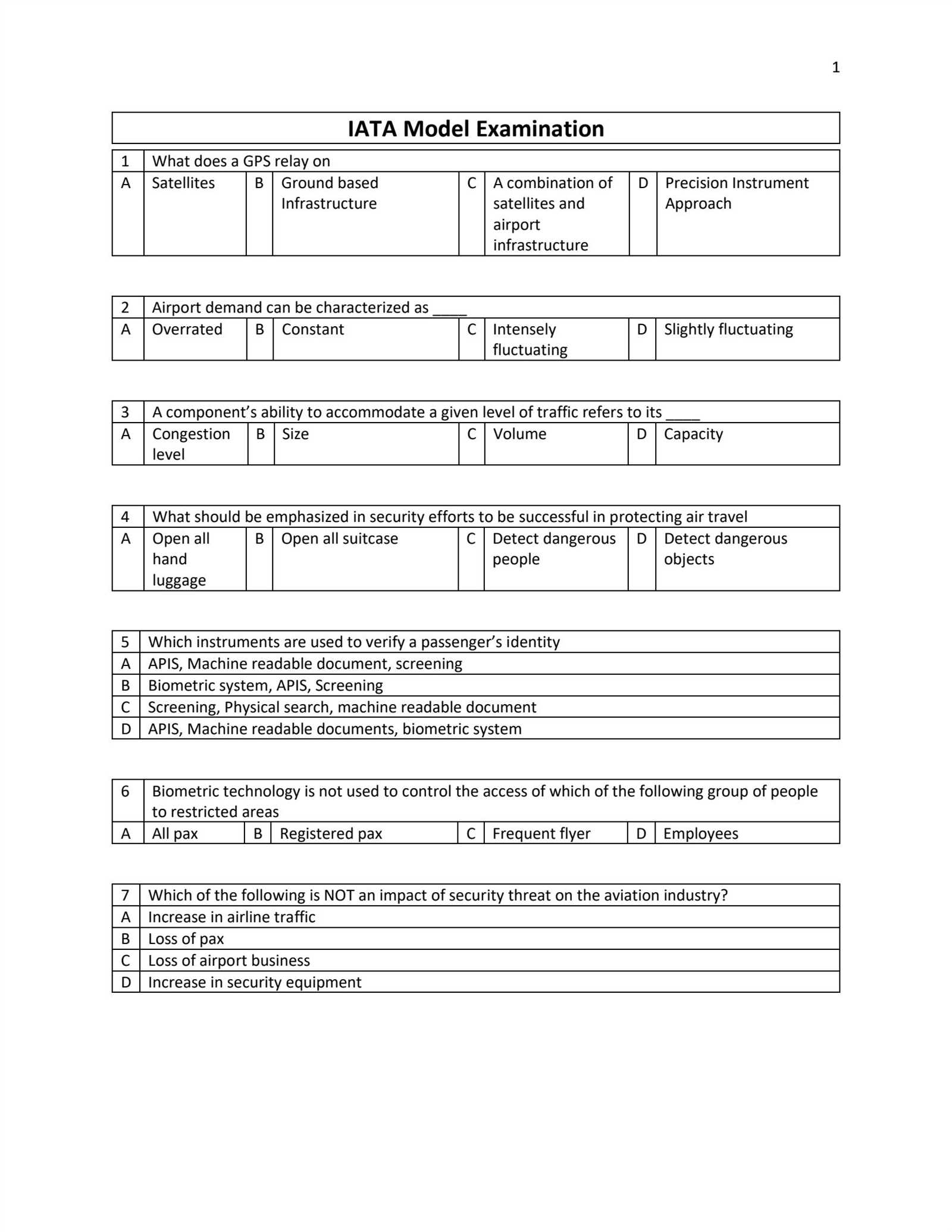 iata exam questions and answers 2025